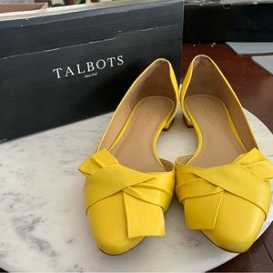 New! Talbots Lemon Tart Edison D’Orsay Bow Flats